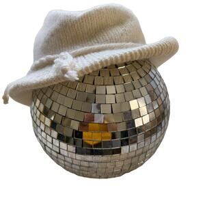 Summit Hill Creamy White Angora Wool Blend Knit Tyrolean Alpine Vtg Hat 21"-23"